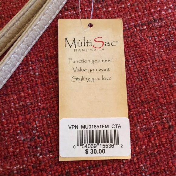 NWT adjustable crossbody handbag. Neutral beige color. - Picture 5 of 7